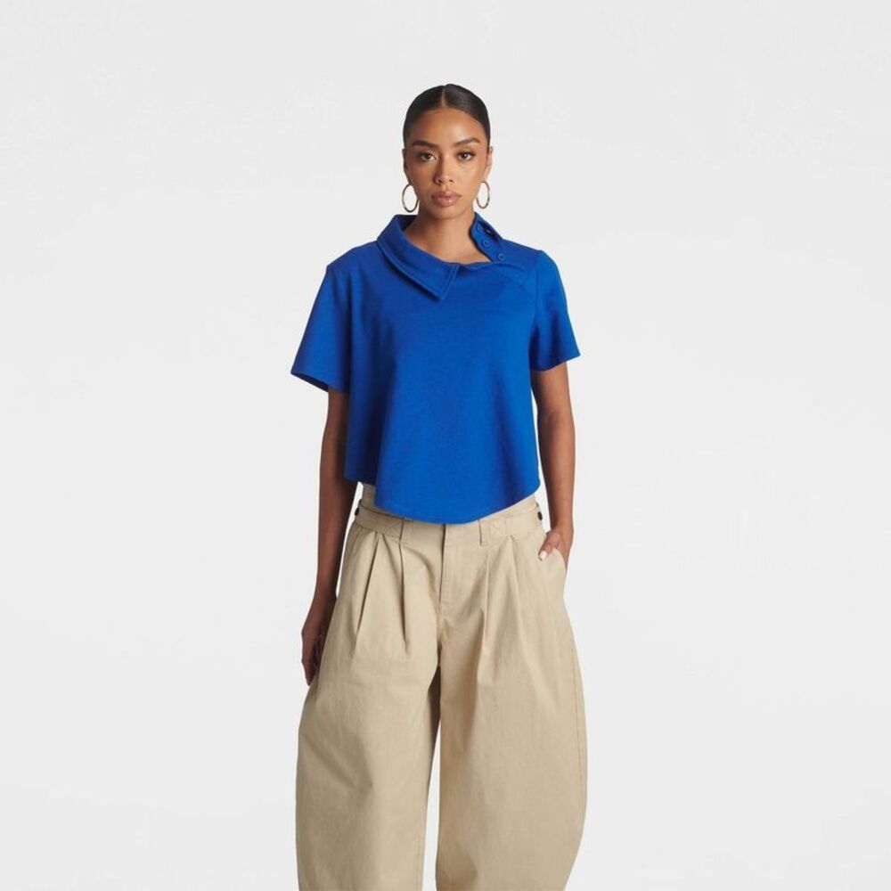 KBB by KAHLANA Women's 'The Asym Polo' - Blue L
